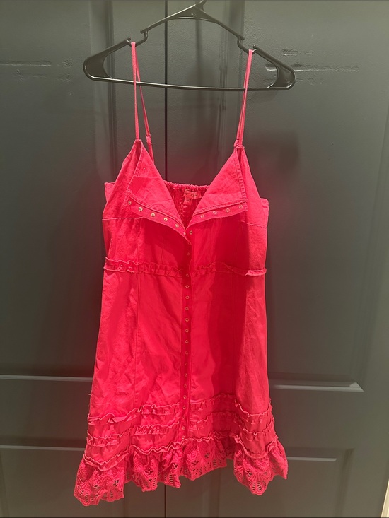 Betsey Johnson Dresses & Skirts - Perfect dinner dress. Women’s Betsey Johnson hot pink ruffle cami mini dress